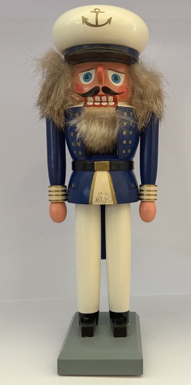 Vintage GDR Erzgebirge Sailor Nutcracker Sea Captain Expertic East Germany Wood